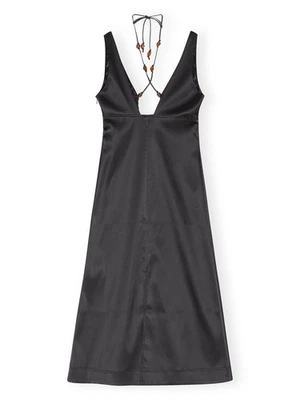 GANNI Black V-neck Sleeveless Dress 38 - NWT - Image 1 of 4