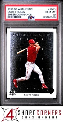 1998 SP AUTHENTIC SHEER DOMINANCE #SD13 SCOTT ROLEN HOF POP 2 PSA 10 - Image 1 of 3