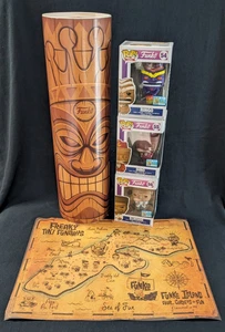 Funko Pop! Freaky Tiki Fundays 2019 Tube of Fun with Dino, Elwood, & Ringo + Map - Picture 1 of 8