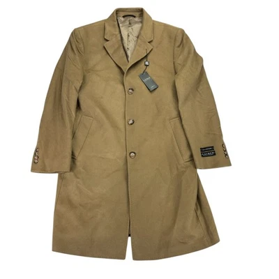 Lauren Ralph Lauren Mens Luther Luxury 100% Cashmere Overcoat Camel 42R - Image 1 of 4