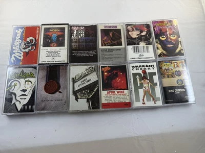 Glam Hair Metal Cassette Lot  of 12 - Winger, Whitesnake, Warrant, and More — 第 1/4 张图片