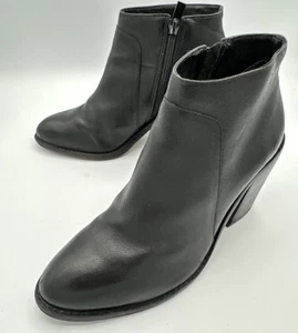 Loeffler Randall Damen schwarz Leder Stiefeletten Größe 8-B Reißverschluss minimalistisch - Bild 1 von 11