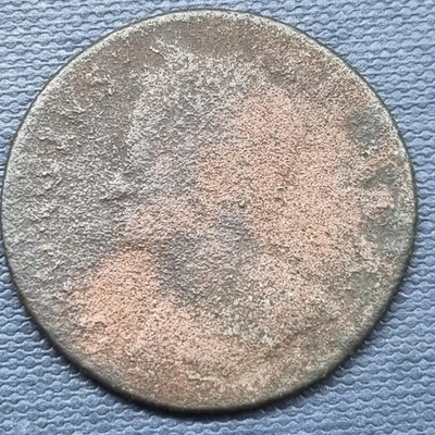 Moneda de ficha de cobre colonial Britannia británica Georgius III Rex de 1700 #89008 Foto 1 de 2