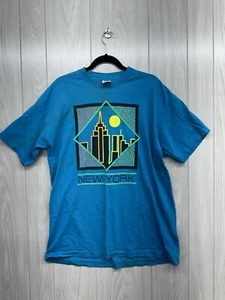 Signal Mega-Tee New York Blue Short Sleeve T-Shirt Unisex Size XL - Picture 1 of 6