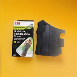 CVS HEALTH MODERATE UNTERSTÜTZUNG LINKES HANDGELENK STABILISIERENDE KOMPRESSIONSBANDAGE LG /X L - Bild 1 von 2