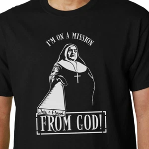 I'M auf Einem Mission Von Gut T-Shirt Blues Brothers Nonne Elwood Pinguin Geek - Bild 1 von 2