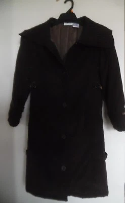 Abrigo Chaqueta IZOD Marrón Oscuro Forrado Pana Niñas Algodón M 10/12 ¡Buena Calidad!  Foto 1 de 3