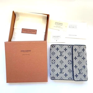 Louis Vuitton M92239 Monogram Mini Porte Billets Cartes Credit Monnaie Gray auth - Picture 1 of 22