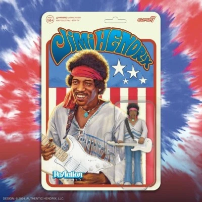 Figura de reacción Jimi Hendrix 1969 Festival Outfit Super 7 Foto 1 de 3