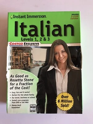 Instant Immersion Italian Levels 1, 2 & 3 (New  in sealed box) - Image 1 of 4