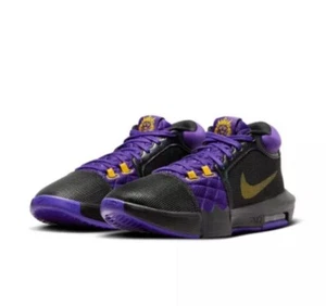 Zapatos de baloncesto Nike para hombre Lebron Witness VIII 'Lakers' negros/púrpura FB2239-001 - Imagen 1 de 5