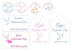 Personalised stickers and tags for Confirmation Day - Picture 1 of 17