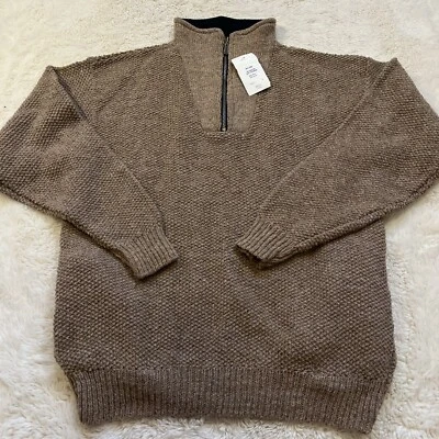 Suéter Pullover de Pesca al Aire Libre Orvis Para Hombres De Colección Grande de Lana de Cedro 1/4 Cremallera Nuevo con Etiquetas Foto 1 de 4