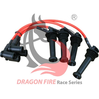 Dragon Fire 8 毫米低欧姆火花塞电线套装适用于 2011 - 2014 年福特嘉年华 1.6L I4 — 第 1/4 张图片