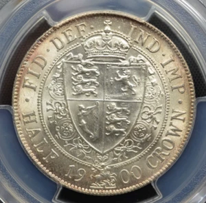 Großbritannien 1900 1/2 Crown PCGS MS 63 - Veiled Head - S3938 - SILBER - Bild 1 von 4