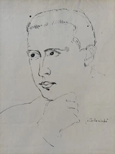GIOVANNI COLACICCHI ritratto di CARLO BO 1930 collezione privata autentica foto - Foto 1 di 7