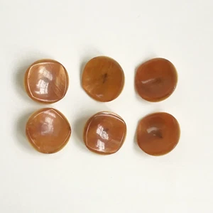 Vintage Orange Marbled Swirl Celluloid Plastic Jacket Coat Shank Buttons - Picture 1 of 6
