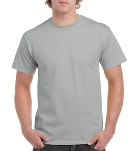Gildan Men's Cotton Blend Short Sleeve Blank T Shirts Bulk Wholesale Lot 7 Large - Picture 1 of 1