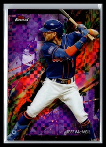 2024 Topps Finest #89 Jeff McNeil refractor de tablero de ajedrez púrpura 104/150 - Imagen 1 de 2