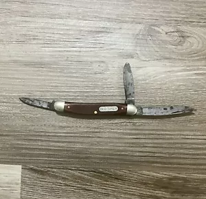 Vintage Ulster USA Old Timer 580T Pocket Knife Saw Cut Delrin 3 Blade Stockman - Picture 1 of 5