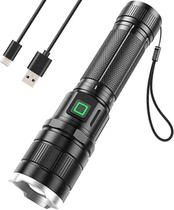 Taschenlampe LED Aufladbar, 10000 Lumen LED Taschenlampe Extrem Hell mit 3 Modi, - Bild 1 von 7
