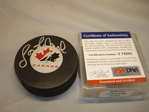 Larry Robinson Signed Team Canada Hockey Puck Autographed PSA/DNA COA 1B - Picture 1 of 3