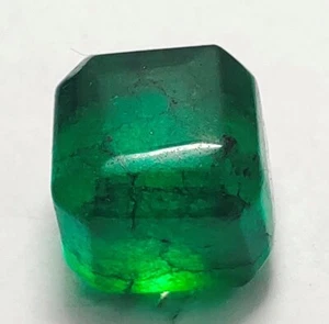 Natural Green Beryl (Trapiche) Cube Cut Shape Loose Gemstone T88-3 - Picture 1 of 10