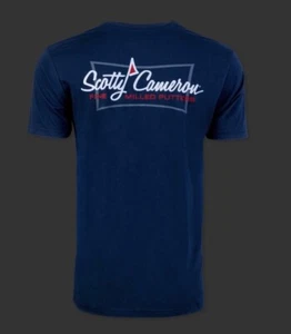 Brand New Scotty Cameron T-Shirt - Box PinFlag - Midnight Navy (Large) - Picture 1 of 2
