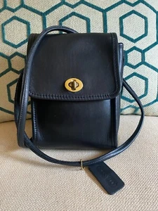 Bolso Bandolera COACH Vintage Scooter Sidepack Lujo Diseñador Cuero Negro 9893 - Imagen 1 de 13