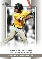 ENRIQUE BRADFIELD JR 2019 LEAF PERFECT GAME "BLUE" PARALLEL ROOKIE CARD! LTD 45!