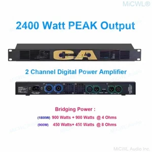Pro 1800W CA Series Digital Power Amplifier 2400 Watts PEAK Output AMP 2 Channel - Picture 1 of 11