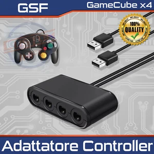 Adattatore Per Controller Gamecube Per Wii U Pc Usb Switch 4 Porte - Foto 1 di 8