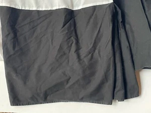 RARE RALPH Lauren *QUEEN BED SKIRT Dust Ruffle ~Solid BLACK COTTON Thick Pleated - Picture 1 of 4
