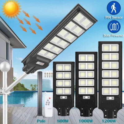 LED solar lamp street lamp with motion detector street light yard lighting #OT - Image 1 of 4