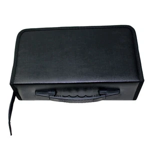 128 disc CD DVD BluRay Blu ray Disc Zipper Bag Holder Wallet Storage pu leather - Picture 1 of 6