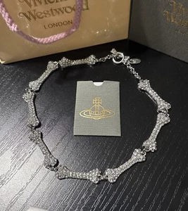 Vivienne Westwood Bracelet Bone Choker Silver Accessory Necklace - Picture 1 of 5