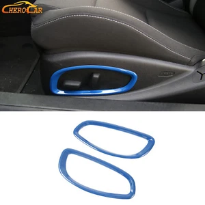 ABS Blue Seats Adjust Button Circle Trims Inner Parts For Chevrolet Camaro 2017+ - Picture 1 of 6