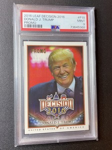 Donald Trump 2016 Leaf Decision #P18 GOLD Promo SP PSA 9 USA