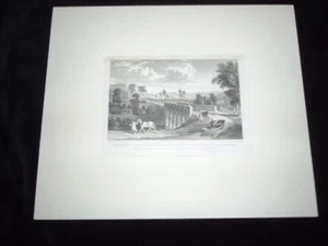 1830s Grabado Torrington Rolle Canal Aqueduct Torridge Devon Thomas Allom - Picture 1 of 1