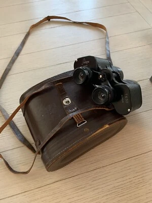 Binoculares 1955 Japón Adams recubierto de campo enfoque rápido estuche 7X50 Foto 1 de 4