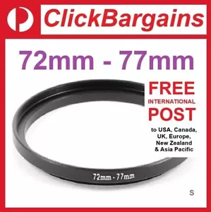 72mm to 77mm Step Up Metal Camera Lens Filter Adapter Ring / Stepping 72-77 mm - Picture 1 of 4