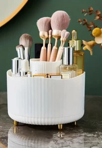 Desktop Makeup Organizer Rotating Container Storage Box Multi function US Seller - Picture 1 of 7