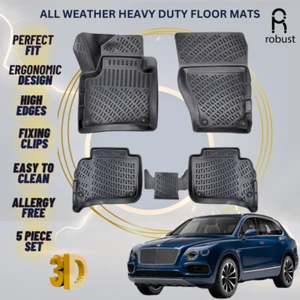 Floor Mats Liners For Bentley Bentayga 2016-2020 All Weather Heavy Duty 3d Rugs - Picture 1 of 9