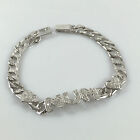 925 Sterling Silver Solid Women Mum Bracelet Curb Chain Hallmarked 7.5 inc 12gr