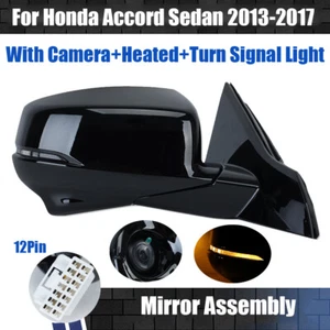 Passenger RHS 12Pin Side Mirror W/Camera Heated For Honda Accord Sedan 2013-2015 - Picture 1 of 14