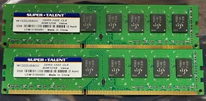 16GB (2x8GB) Super Talent PC3-10600 DDR3-1333 Desktop Memory RAM W1333UB8GV - Picture 1 of 1