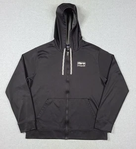 Patagonia Jacket Mens L Black '73 Skyline Logo PolyCycle Full-Zip Hoody Hoodie - Picture 1 of 10
