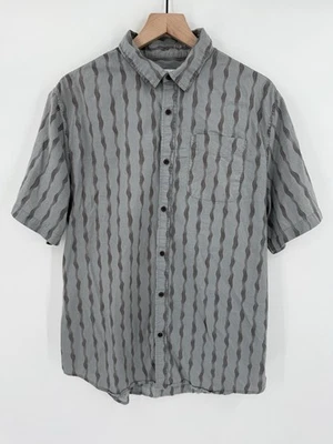 Katin Shirt Mens XXL Blue Striped Button Up Short Sleeve Casual Viscose Cotton - Image 1 of 4