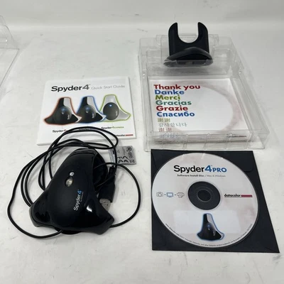Datacolor Spyder 4 Pro S4P100 Advanced Monitor Calibration Colorimeter Black - Image 1 of 4
