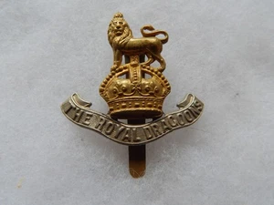 WW1 The Royal Dragoon Cap Badge KC Bi-Metal - Imagen 1 de 2